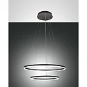 LED Pendant luminaire GIOTTO, 1x 52W, 3000K, 4680lm, IP20, black