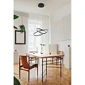 Fabas Luce LED Pendant luminaire GIOTTO, 1x 52W, 3000K, 4680lm, IP20, black