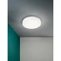 Fabas Luce LED Ceiling luminaire TRIGO, 1x 27W, 3000K, 2150lm, IP65, white, with motion detector
