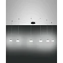 LED Pendant luminaire ARABELLA, 6x 8W, 3000K, 4320lm, IP20, white