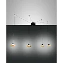 LED Pendant luminaire ARABELLA 2, 4x 8W, 3000K, 2880lm, IP20, amber