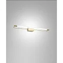 LED Wall luminaire RAPALLO, 1x 14W, 3000K, 1470lm, IP44, satin brass