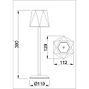 LED Battery table lamp KATY Outdoor luminaire, 3W, 3000K, 320lm, IP54, black