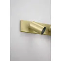 Fabas Luce Spotlight bar FLORES 3-vlams, lang GU10 IP20, zwart, messing gesatineerd dimbaar