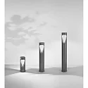 Fabas Luce Lichtpaal TEO 60 IP65, metallic, zwart