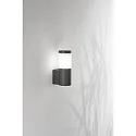 Fabas Luce Wandarmatuur voor buitenshuis GORLA E27 IP54, donkergrijs