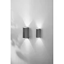 Fabas Luce Wandarmatuur voor buitenshuis HELI IP54, donkergrijs
