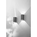 Fabas Luce Wandarmatuur voor buitenshuis LULY IP65, donkergrijs