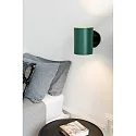 Faro Wandarmatuur GUADALUPE E27 IP20, groen, zwart mat 