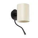 wall luminaire GUADALUPE E27 IP20, beige, black matt 