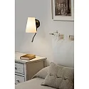 Faro Wandarmatuur LUPE E27 IP20, beige, zwart 