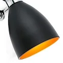Faro wall luminaire RETRO E14 IP20, copper, black matt 