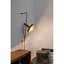 Faro Wandarmatuur WHIZZ E27 IP20, goud, zwart mat 