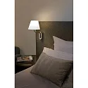 Faro Wandarmatuur ETERNA E27 IP20, chroom, wit 