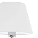 Wandarmatuur ETERNA E27 IP20, chroom, wit 
