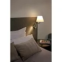 Faro Wandarmatuur ETERNA E27 IP20, beige, chroom 