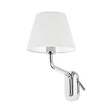 Wandarmatuur ETERNA E27 IP20, chroom, wit 