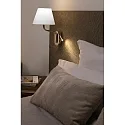 Wandarmatuur ETERNA E27 IP20, chroom, wit 
