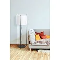 Faro Staande lamp DRUM E27 IP20, beige, zwart mat 