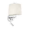 Wandarmatuur MONTREAL E27 IP20, beige, chroom 