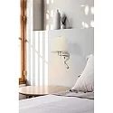 Wandarmatuur MONTREAL E27 IP20, beige, chroom 