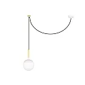 pendant luminaire MINE PC E27 IP20, white matt 
