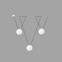 Faro Pendelarmatuur MINE 3-vlams E27 IP20, wit mat 