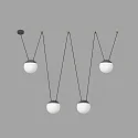 Faro Pendelarmatuur MINE 4-vlams E27 IP20, donkergrijs 