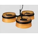 Pendelarmatuur LOOP 3-vlams LED IP20, zwart mat 
