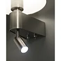 Faro Wandarmatuur ROOM E27 IP20, nikkel gesatineerd, wit 