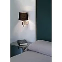 Wandarmatuur ROOM E27 IP20, nikkel gesatineerd, zwart 