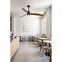 Faro Plafond ventilator JUST FAN M met Afstandsbediening IP20, noten, zwart mat
