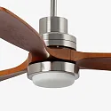 Faro Plafond ventilator LANTAU XL met Afstandsbediening IP20, nikkel mat, noten