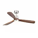 Ceiling fan LANTAU L with remote control IP20, nickel matt, walnut
