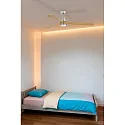 Faro Plafond ventilator LANTAU L met Afstandsbediening IP20, nikkel mat, grenen