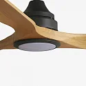 Faro Plafond ventilator ALO CCT met Afstandsbediening IP20, zwart mat, grenen