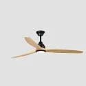 Faro Plafond ventilator ALO CCT met Afstandsbediening IP20, zwart mat, grenen