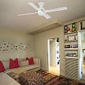 Faro Ceiling fan FRASER M with remote control IP20, white matt