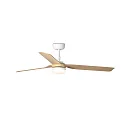 Faro Plafond ventilator PUNT M met Afstandsbediening IP20, wit mat, ahorn