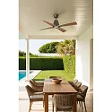 Faro Plafond ventilator TYPHOON M met Afstandsbediening IP44, bruin, ahorn