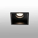 Faro Plafondinbouwarmatuur HYDE SQ GU10 IP20, zwart mat 