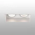 Faro ceiling recessed luminaire HYDE SQ 2 flames GU10 IP20, white matt 