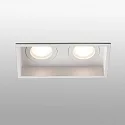 Faro Plafondinbouwarmatuur HYDE SQ 2-vlams GU10 IP44, wit mat 