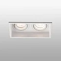 Faro Plafondinbouwarmatuur HYDE SQ 2-vlams GU10 IP20, wit mat 