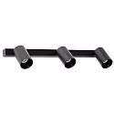 Wand- en plafondarmatuur STAN 3-vlams GU10 IP20, zwart mat 