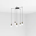 pendant luminaire ART 5 flames E27 IP20, antique gold 