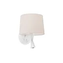Wandarmatuur CONGA E27 IP20, beige, wit mat 