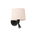 Wandarmatuur SAMBA E27 IP20, beige, zwart mat 