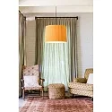 Faro Pendelarmatuur SAMBA E27 IP20, geel, zwart mat 