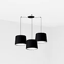 pendant luminaire CONGA 3 flames E27 IP20, black matt 